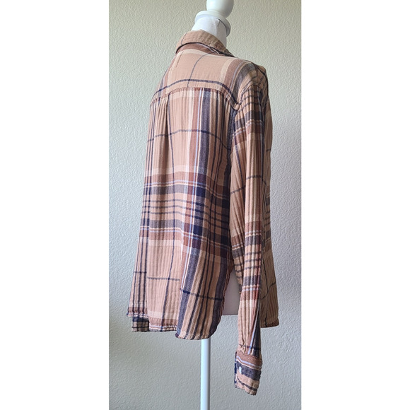 Aerie Plaid Women's Sweater Size Small Cotton Pocket Grunge 90s Y2K Retro Casual - Picture 12 of 12